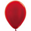 Helium gevulde Pearl Metallic kleuren ballonnen. Zweeftijd 14-16 uur!! - metallic-red