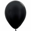 Helium gevulde Pearl Metallic kleuren ballonnen. Zweeftijd 14-16 uur!! - metallic-zwart
