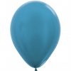 Helium gevulde Pearl Metallic kleuren ballonnen. Zweeftijd 14-16 uur!! - metallic-caribean-blue