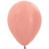 Helium gevulde Pearl Metallic kleuren ballonnen. Zweeftijd Minimaal 3 dagen!! - metallic-rosegold