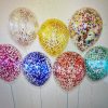 Confetti ballonnen - confetti-ballon-30cm-licht-rose