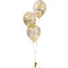 Confetti ballonnen - confettie-ballon-30cm-goud