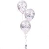 Confetti ballonnen - confetti-ballon-30cm-zilver