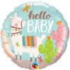 Folie ballon geboorte /babyshower - hello-baby-lama