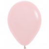 Helium gevulde standaard kleuren ballonnen. Zweeftijd 14-16 uur - pastel-matte-macaron-rose